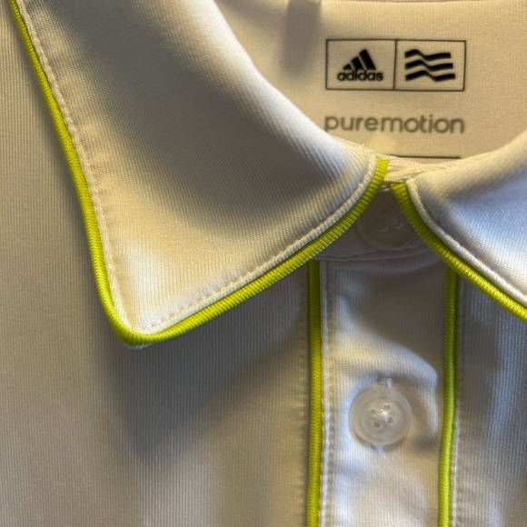 3 Men’s Adidas Pure Motion Golf Polos- White/Lime Green Orange, & Lt. Purple⛳️⛳️ - Picture 3 of 14